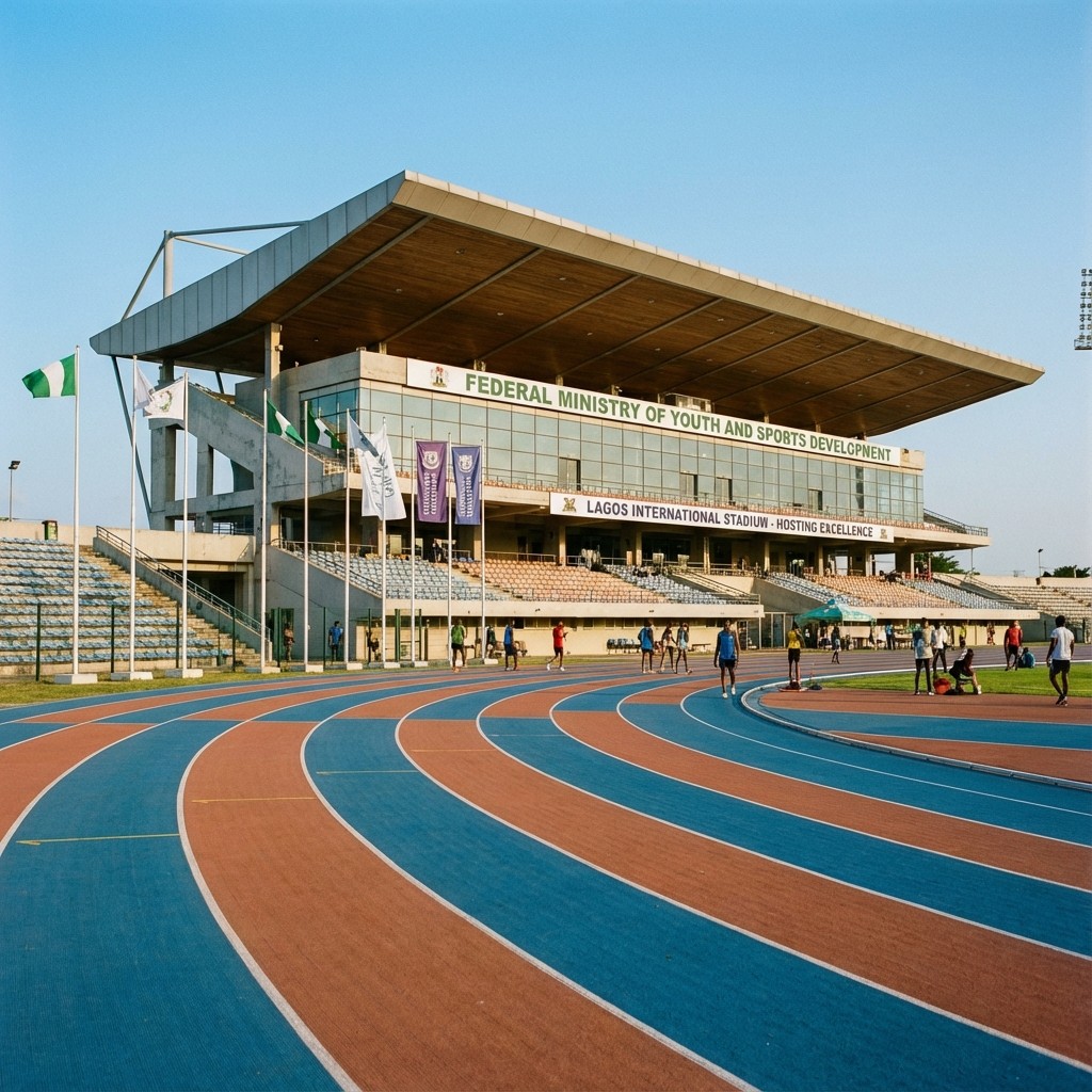 The athletics track at the National Stadium Complex