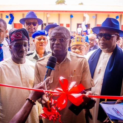 Okpebholo, Shaibu, Oshiomhole, Tenebe, Lead Dignitaries at Auchi College Commissioning, Edo Varsity Projects