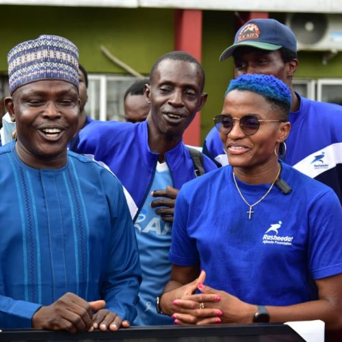 Super Falcons Captain Rasheedat Ajibade Gives Back to NIS, Inspires Next Generation Through Coaching Scholarship